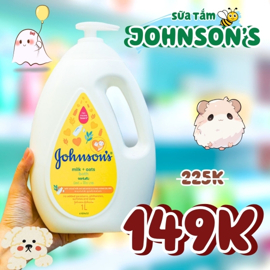 Sữa Tắm Johnson’s Milk + Oats Bath ( Dành cho cả mẹ và bé ) 1L