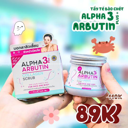Tẩy Tế Bào Chết Face & Body Alpha Arbutin 3+ Plus Collagen Scrub 75g