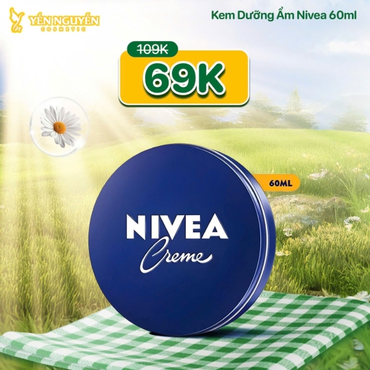 Kem Dưỡng Ẩm Nivea Creme Dưỡng Da Sáng Mịn 60ml