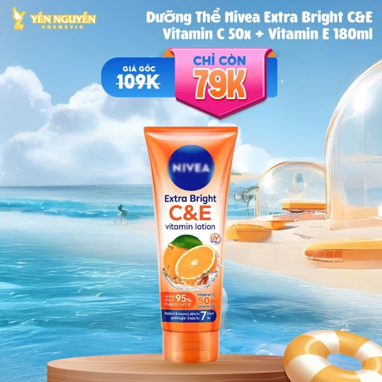 Dưỡng Thể Nivea Extra Bright C&E Vitamin C 50x + Vitamin E 180ml