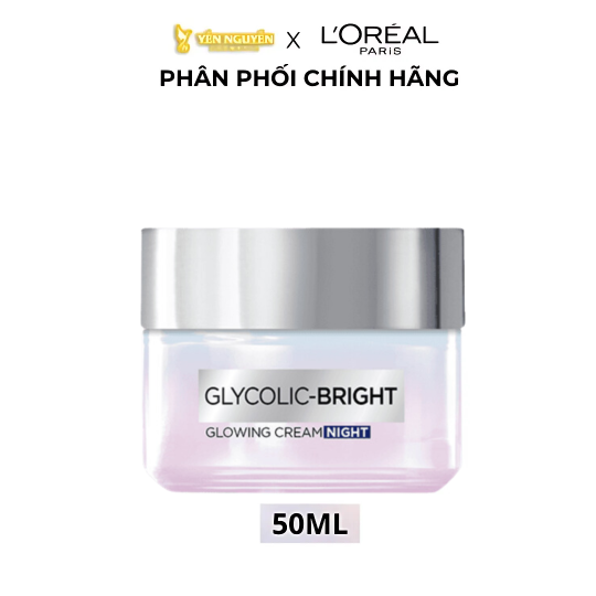 Kem Dưỡng Sáng Da Ban Đêm Loreal Glycolic - Bright Glowing 15ml/50ml