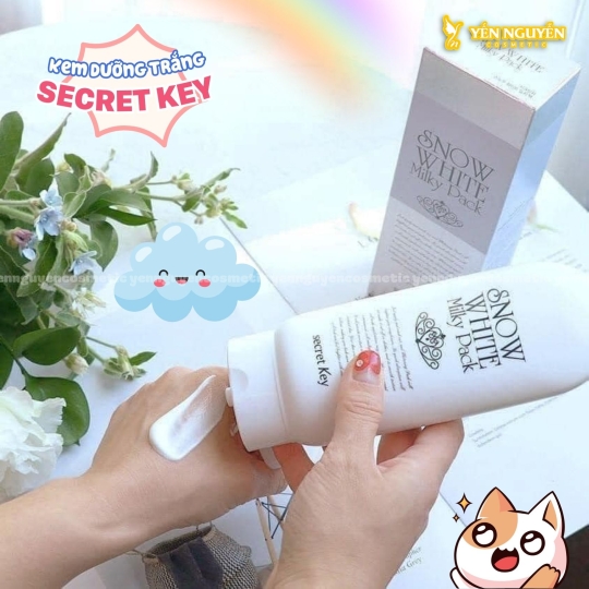 Kem Tắm Trắng Body Secret Key Snow White Milky Pack 200g 
