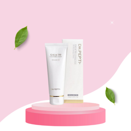 Sữa Rửa Mặt Sạch Sâu Trắng Sáng Dr.Pepti Galacto Cleansing Foam 110ml