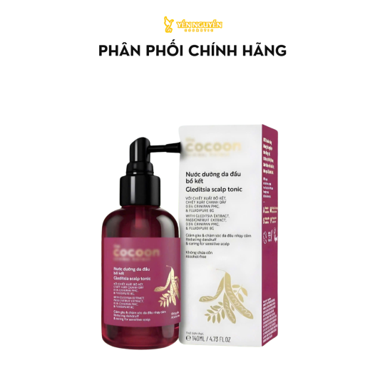 Nước Dưỡng Tóc Cocoon Gleditsia Scalp Tonic Bồ Kết Giảm Gàu Cho Da Đầu Nhạy Cảm 140ml