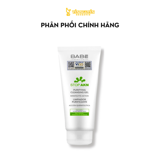 Sữa Rửa Mặt BABE Stop AKN Purifying Cleansing Gel Cho Da Dầu Mụn