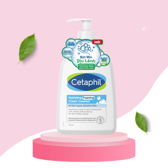Sữa Rửa Mặt Cetaphil Hydrating Foaming Cream Cleanser Tạo Bọt Dịu Lành Cho Da Nhạy Cảm (473ml)