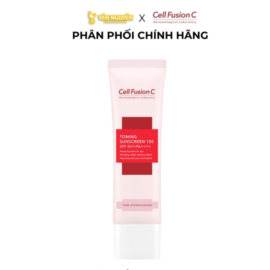 Kem Chống Nắng Cell Fusion C Toning Sunscreen 100 Nâng Tông 50ml - Hồng