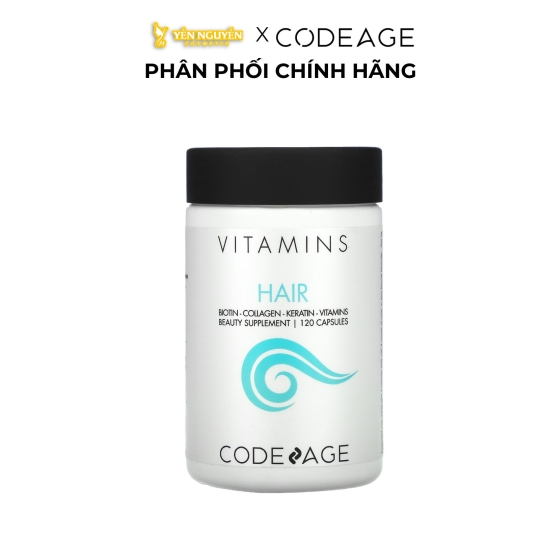[Thực phẩm bảo vệ sức khỏe] Viên Uống Cho Tóc Codeage Vitamins Hair 120v