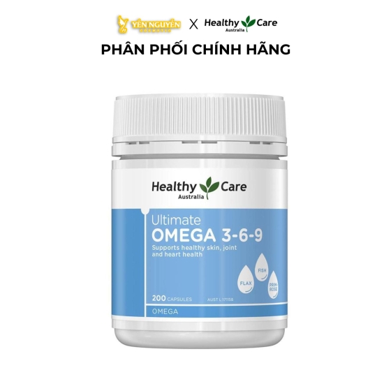 [Thực Phẩm Bảo Vệ Sức Khỏe] Healthy Care Ultimate Omega 3-6-9 Hộp 200 Viên
