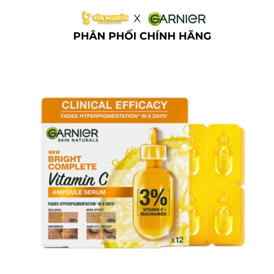 Set Serum Garnier 3% Vitamin C + Niacinamide (12×1.5ml)