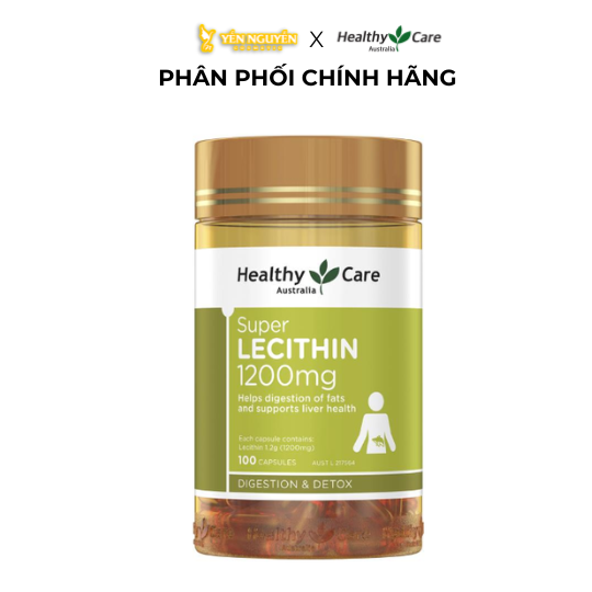 [Thực phẩm bảo vệ sức khỏe] Viên Uống Mầm Đậu Nành Healthy Care Super Lecithin 1200Mg - 100 Viên