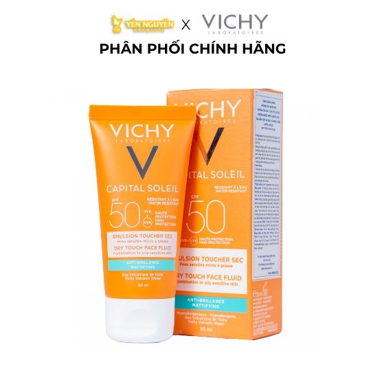 Kem Chống Nắng Vichy Capital Soleil Dry Touch Face Fluid Cho Da Dầu SPF50+ 50ml