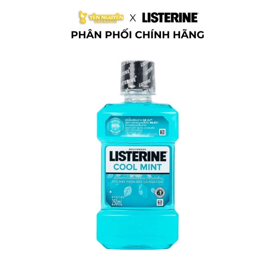 Nước Súc Miệng Listerine Cool Mint Hỗ Trợ Viêm Nướu, Sâu Răng, Hôi Miệng (250ml)