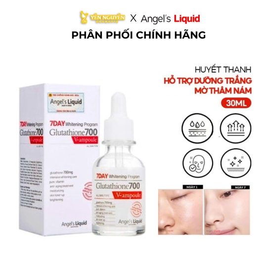 Huyết Thanh Trắng Da Angel’s Liquid 7 Day Whitening Program Glutathione 700 V-ampoule