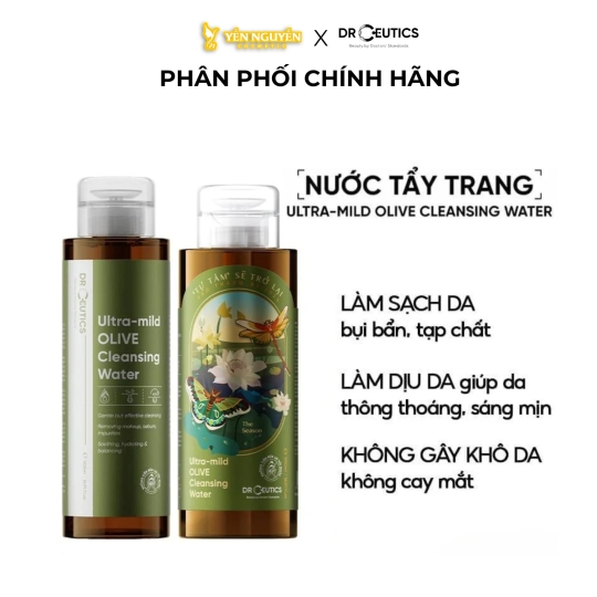 [Phiên Bản Tự Tâm] Nước Tẩy Trang Làm Sạch Dịu Nhẹ, Cấp Ẩm DrCeutics Ultra-mild Olive Cleansing Water