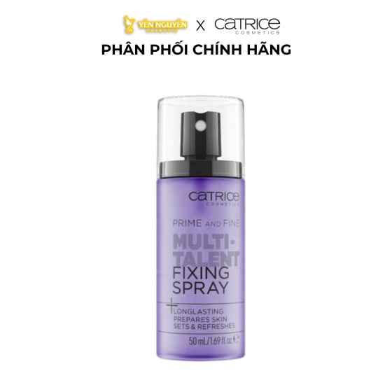 Xịt Khóa Nền Catrice Prime And Fine Multitalent Fixing Spray 50ml