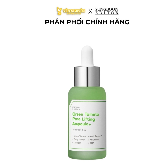 Tinh Chất Cà Chua Xanh Hỗ Trợ Thu Nhỏ Lỗ Chân Lông Sungboon Editor Green Tomato Pore Lifting Ampoule+ 30ml