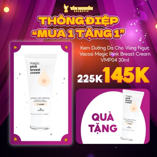 Kem Dưỡng Da Cho Vùng Ngực Vacosi Magic Pink Breast Cream VMP04 30ml