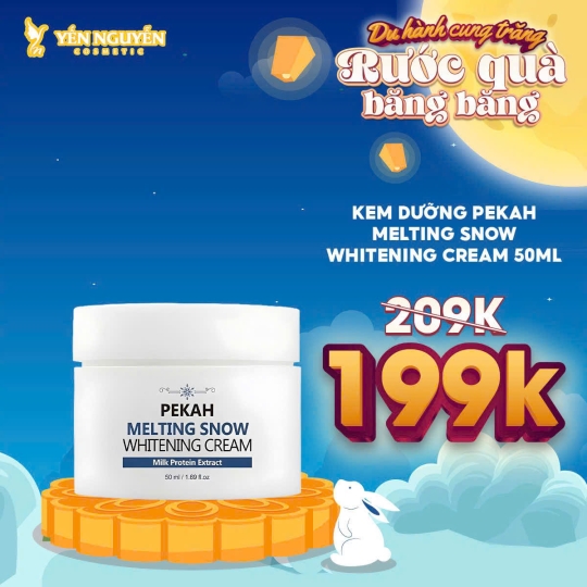 Kem Dưỡng Trắng Da Mặt Pekah Melting Snow Whitening Cream 50ml 