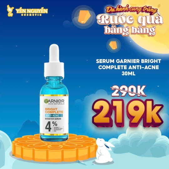 Serum Giảm Mụn Sáng Da Garnier Bright Complete Anti-Acne 30ml