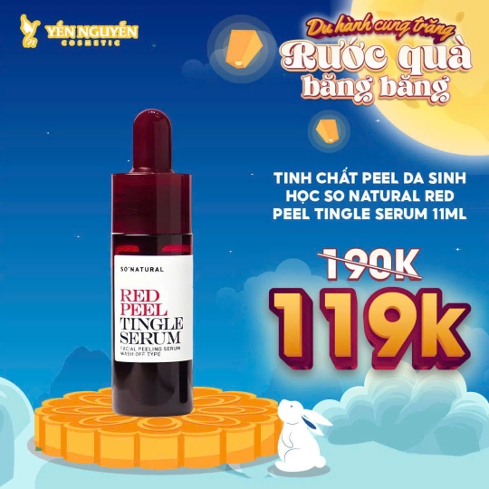 Tinh Chất Tái Tạo Da Red Peel Tingle So'Natural 11ml