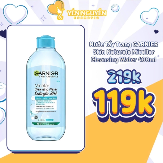 Nước Tẩy Trang Garnier Micellar Water 400ml