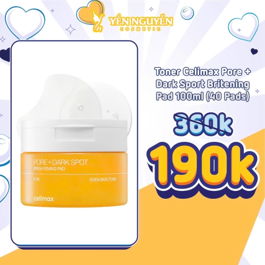 Toner Celimax Pore + Dark Sport Britening Pad 100ml (40 Pads)