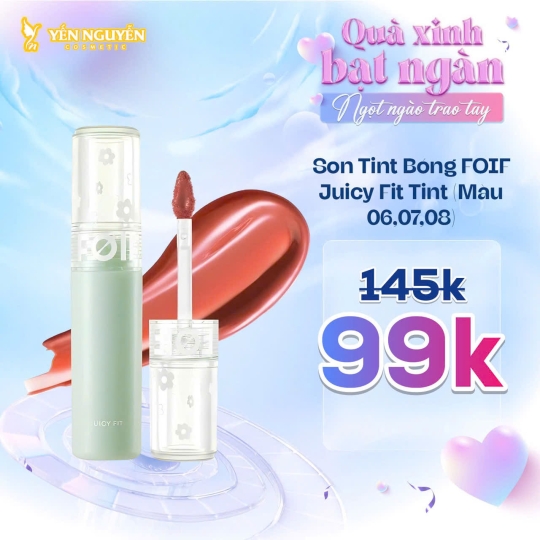 [NEW][JT6-JT10][FOIF by MERZY] Son Tint Bóng Thuần Chay, Ẩm Mọng, Bền Màu FOIF Juicy Fit Tint 3g