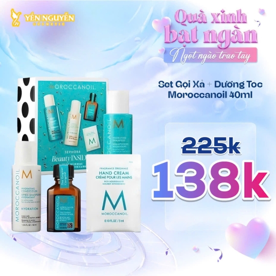 Set Gội Xả + Dưỡng Tóc Moroccanoil 40ml