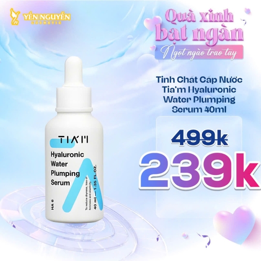 Tinh Chất Cấp Nước Tia’m Hyaluronic Water Plumping Serum 40ml