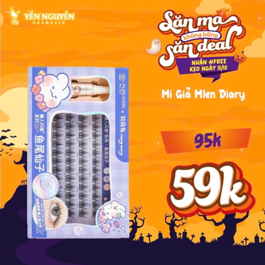 Mi Giả + Keo Mlen Diary Mong Mong Thỏ Đáng Yêu