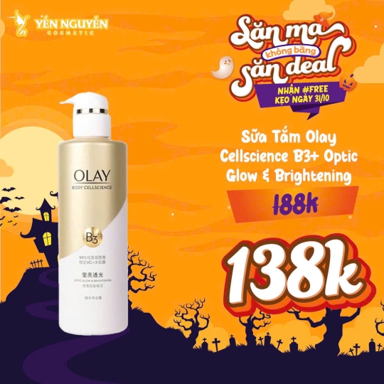 Sữa Tắm Olay Cellscience B3+ Optic Glow & Brightening 500ml