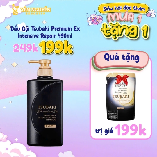 [MUA 1 TẶNG 1] Dầu Gội Tsubaki Premium Ex Intensive Repair Shampoo 330ml