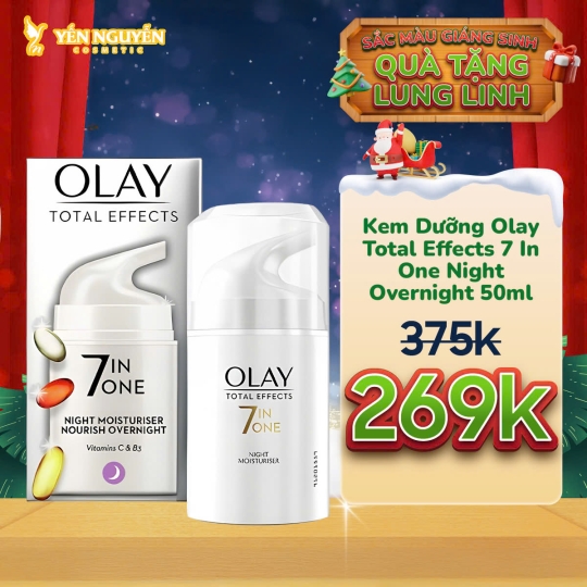 Kem Dưỡng Olay Total Effects 7 In On Night Moisturiser Nourish Overnight 50ml