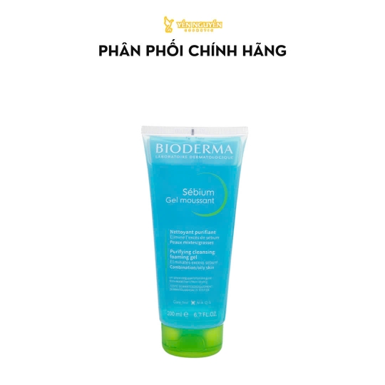 Gel Rửa Mặt Bioderma Sébium Gel Moussant Cho Da Dầu Hỗn Hợp 200ml (Tuýp)