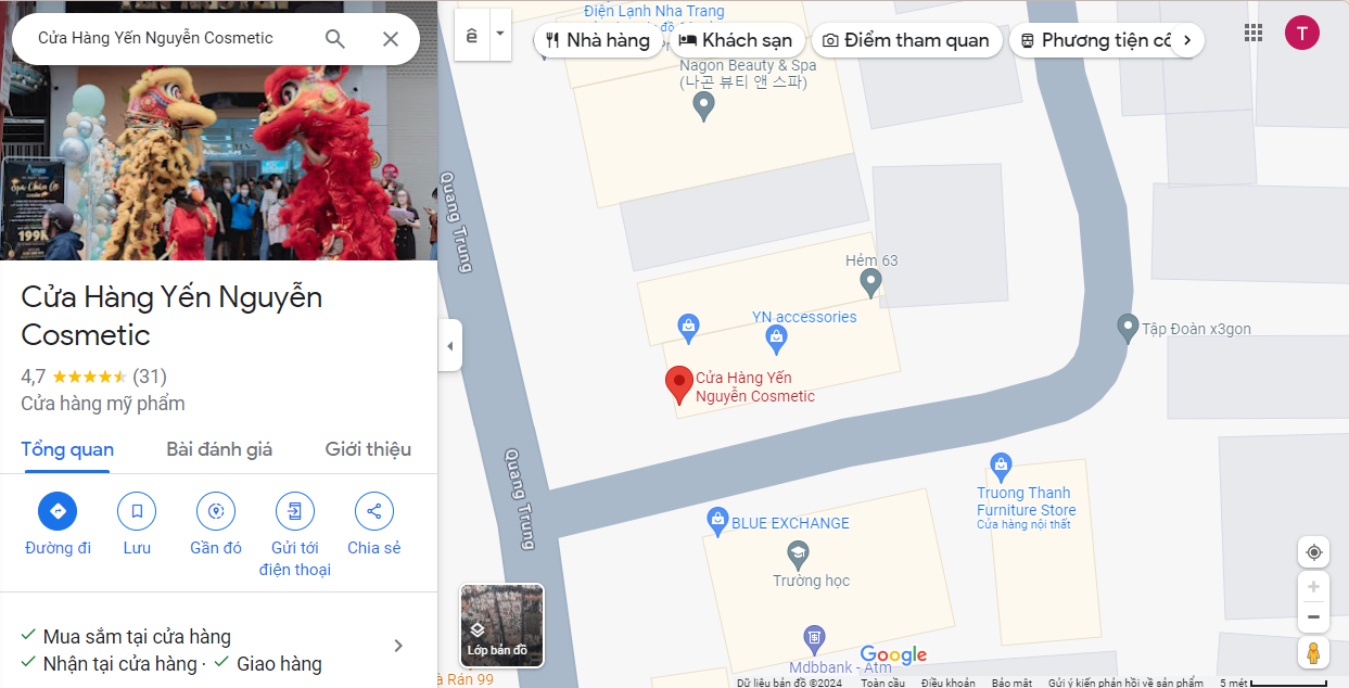 Cửa hàng Yến Nguyễn Cosmetic - Chi nhánh Quang Trung