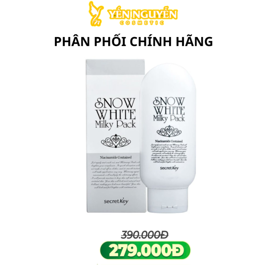 Kem Tắm Trắng Body Secret Key Snow White Milky Pack 200g 